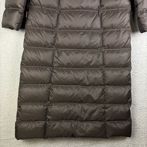 Vintage Moncler Long Down Puffer Coat Jacket Size 3 Knee length Brown Quilted - Picture 6 of 15